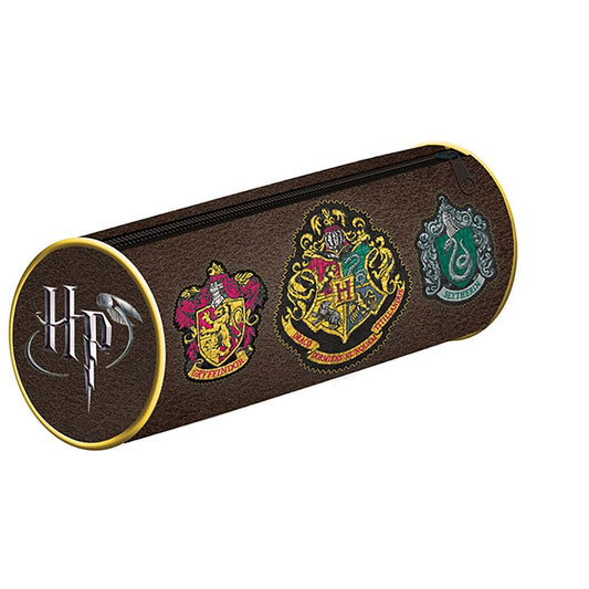 Harry Potter (Colourful Crest) Barrel Pencil Case - Inspire Newquay