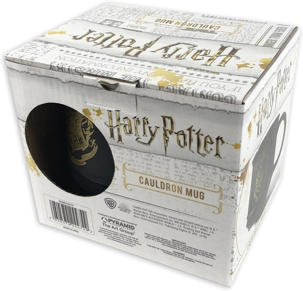 Harry Potter (Colourful Crest Hogwarts) Ceramic Cauldron Mug - Inspire Newquay