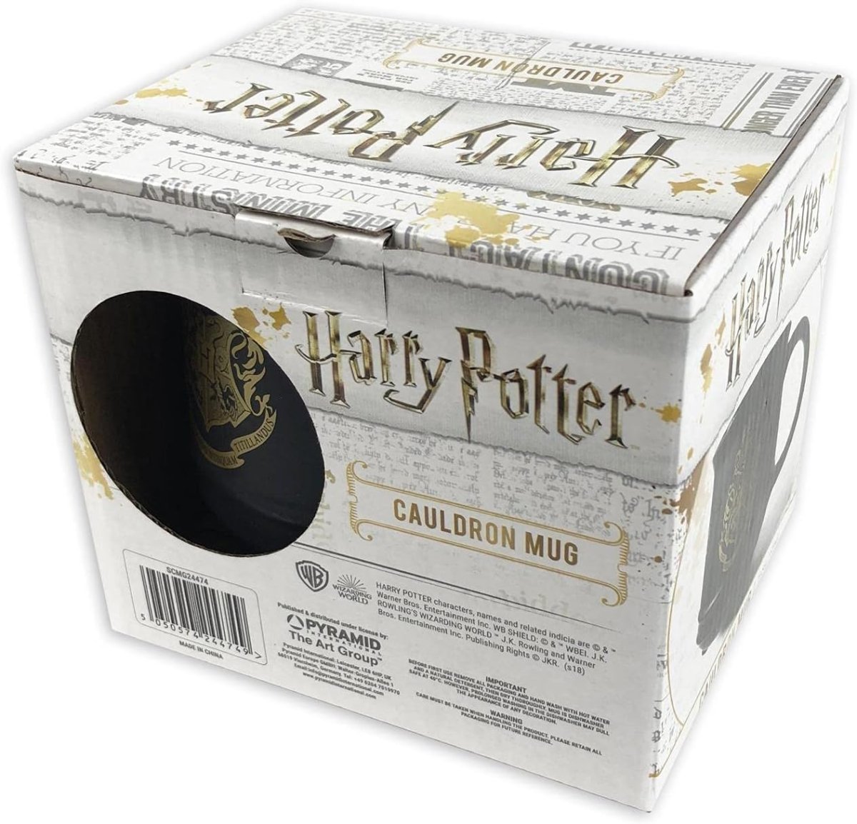 Harry Potter (Colourful Crest Hogwarts) Ceramic Cauldron Mug - Inspire Newquay
