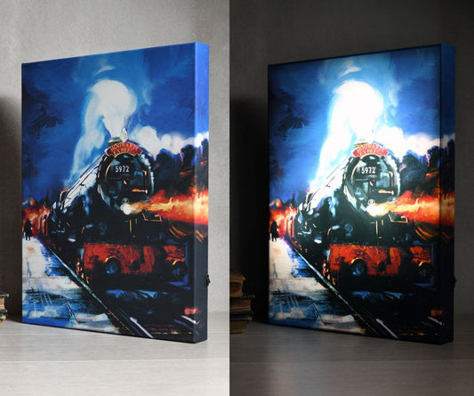 Harry Potter (Hogwarts Express) 30 x 40cm Light Up Canvas - Inspire Newquay