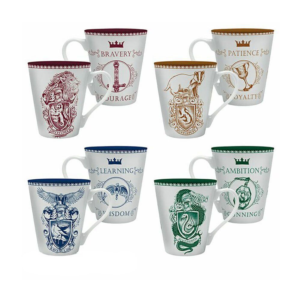 Harry Potter Hogwarts Houses Dinner Plates & Coffee Mugs Collectors Set - Inspire Newquay