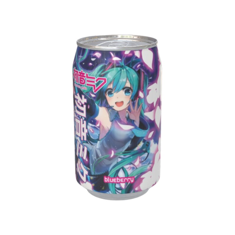 Hatsune Miku Blueberry Flavour Soda Can 330ml - Inspire Newquay