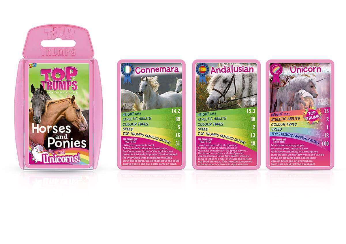 Horses, Ponies & Unicorns Top Trumps Card Game - Inspire Newquay