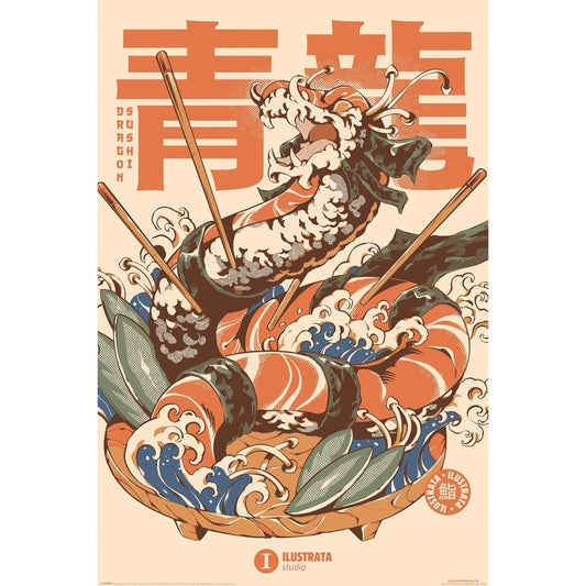 Ilustrata (Dragon Sushi) 61 X 91.5cm Maxi Poster - Inspire Newquay