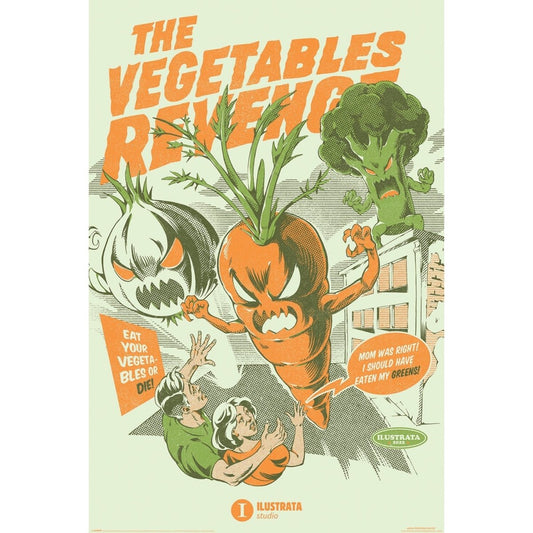 Ilustrata (The Vegetables Revenge) 61 X 91.5cm Maxi Poster - Inspire Newquay