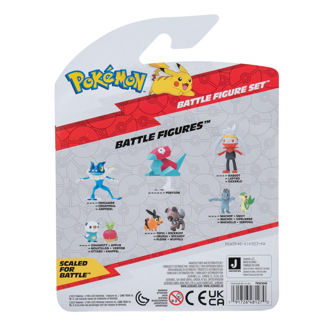 Jazwares Pokemon Battle Figure Set 3-Pack (Rockruff, Bellossom, Vaporeon) - Inspire Newquay