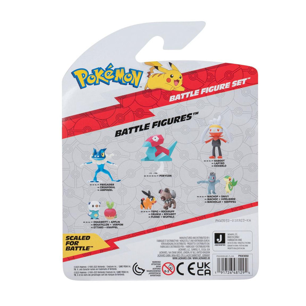 Jazwares Pokemon Battle Figure Set 3-Pack (Wooloo, Carvanha, Jolteon) - Inspire Newquay