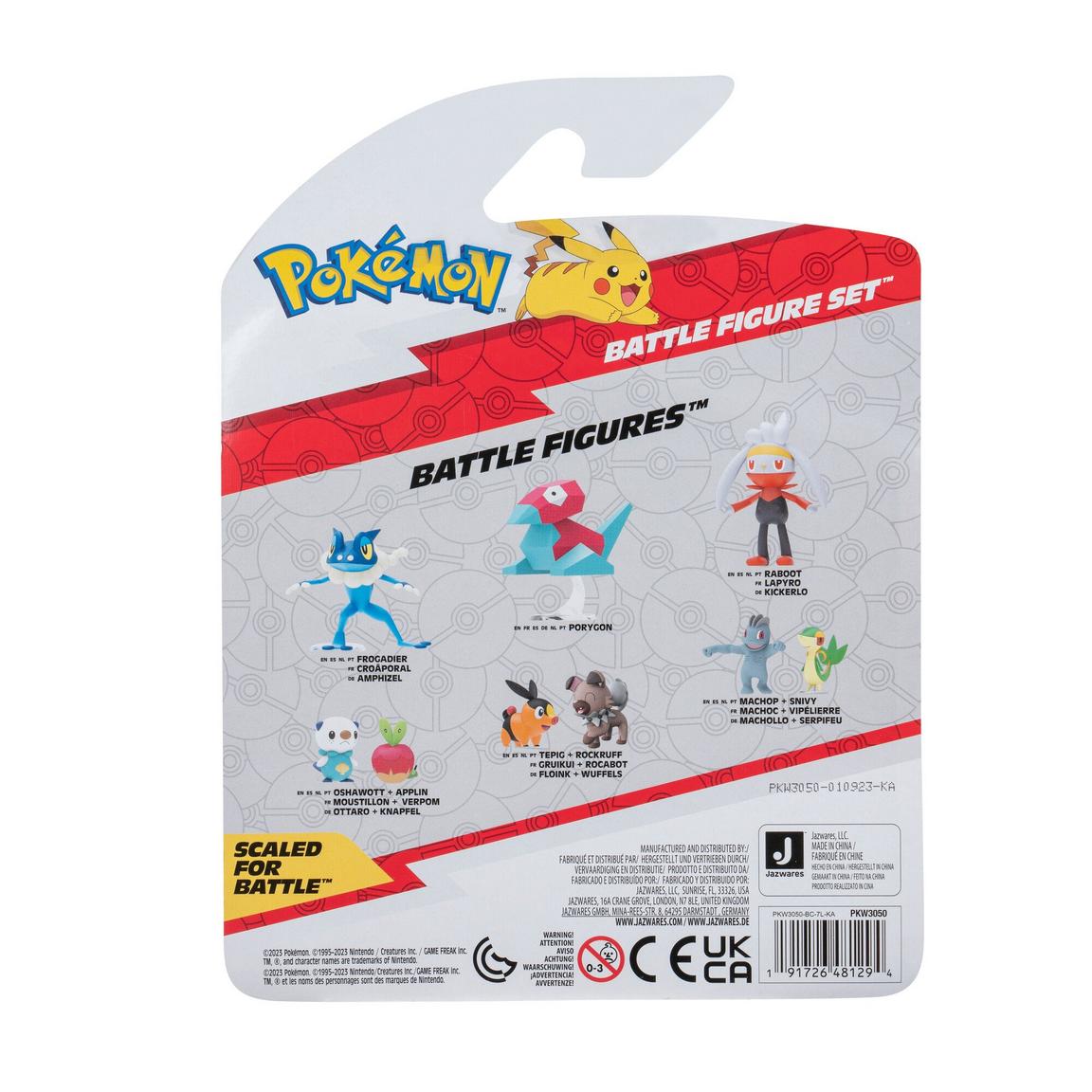 Jazwares Pokemon Battle Figure Set 3-Pack (Wooloo, Carvanha, Jolteon) - Inspire Newquay