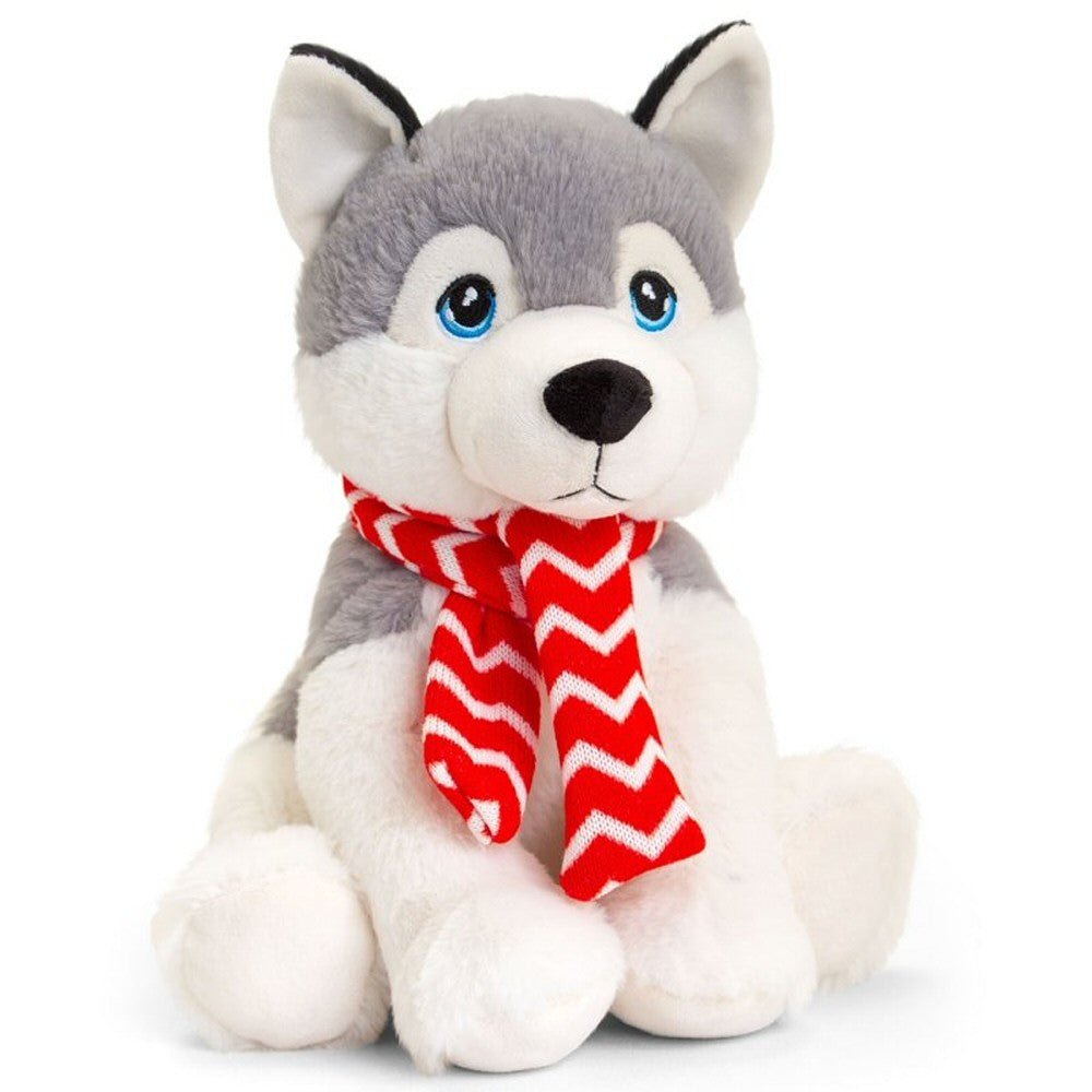 Keeleco 25cm Husky With Scarf Soft Toy - Inspire Newquay