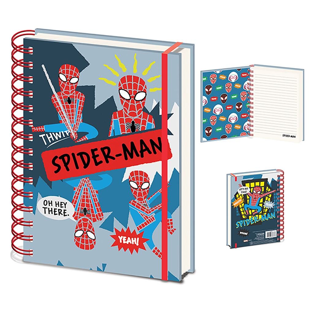 Marvel (Spider-Man Sketch) A5 Wiro Notebook - Inspire Newquay
