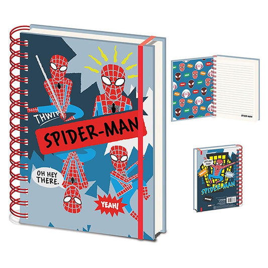 Marvel (Spider-Man Sketch) A5 Wiro Notebook - Inspire Newquay