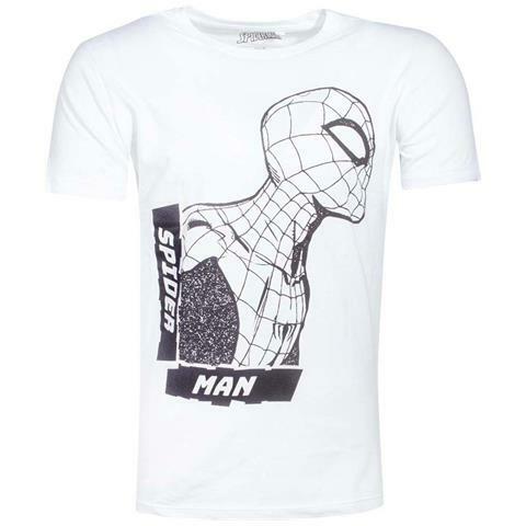 Marvel T-shirt Marvel Spiderman - Side View Spidey White Size X Large - Inspire Newquay