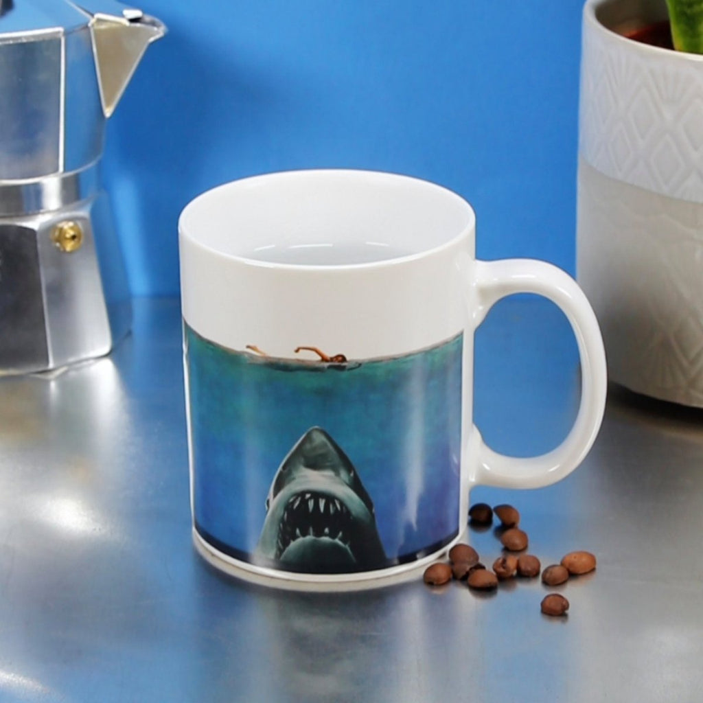 Mug Heat Changing Boxed (400ml) - Jaws - Inspire Newquay