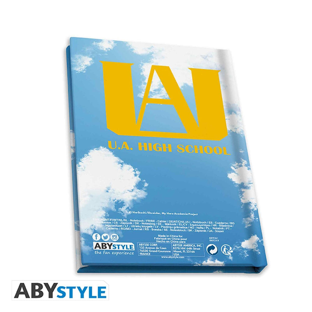 My Hero Academia Heroes 400ml Glass & A6 Notebook & Pin Badge Gift Set