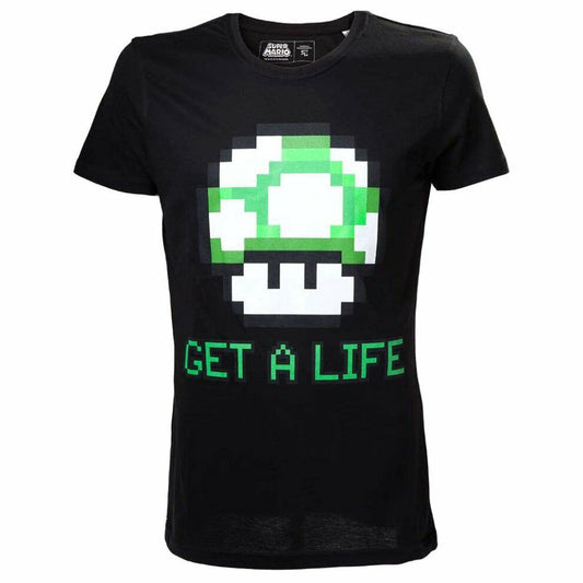 Nintendo legacy - Get a Life Mens T shirt Size L - Black - Inspire Newquay