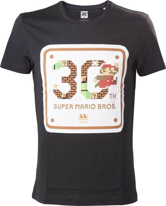 Nintendo T Shirt Black 30th Anniversary XS Brand new - Inspire Newquay