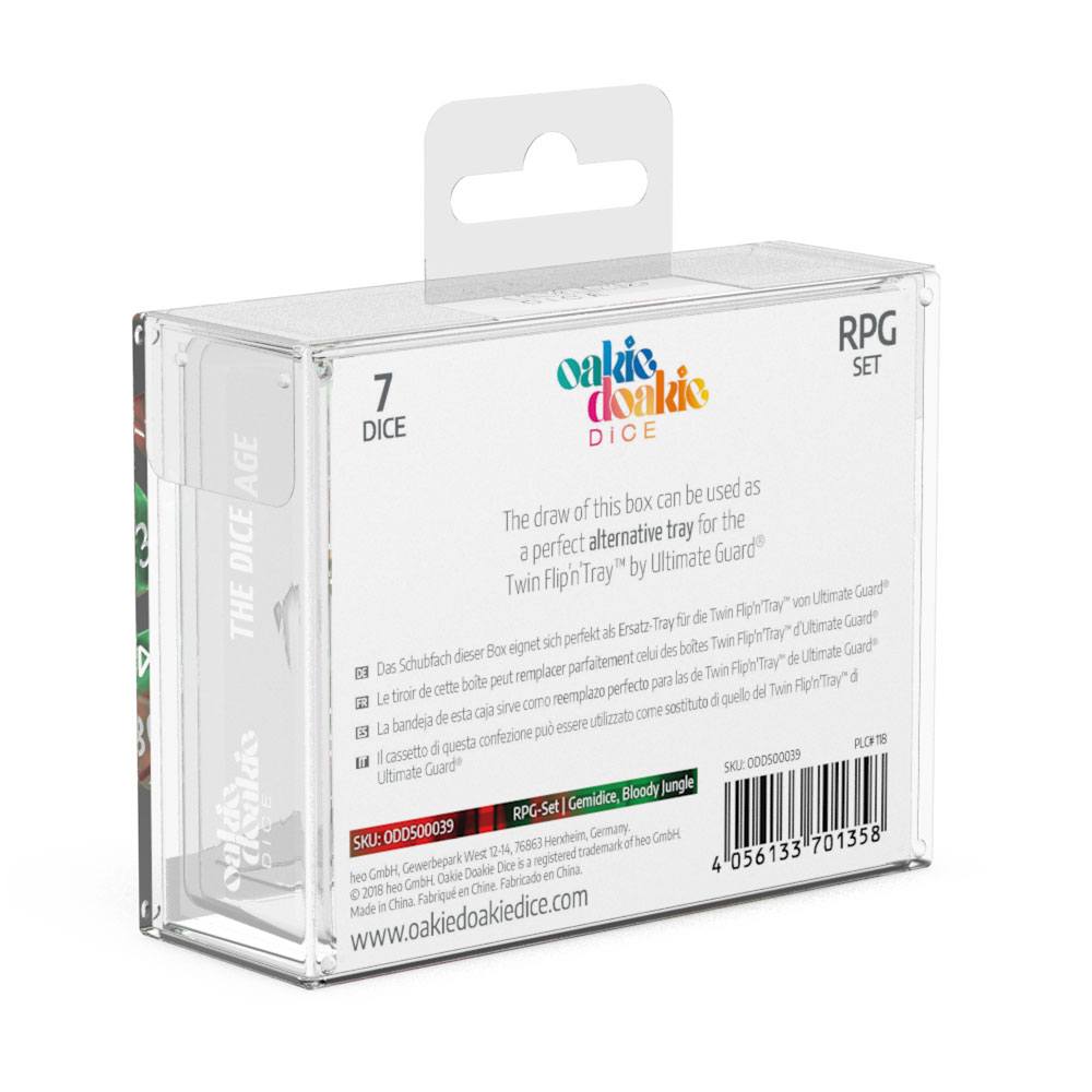 Oakie Doakie Dice RPG Set Gemidice - Bloody Jungle - Inspire Newquay