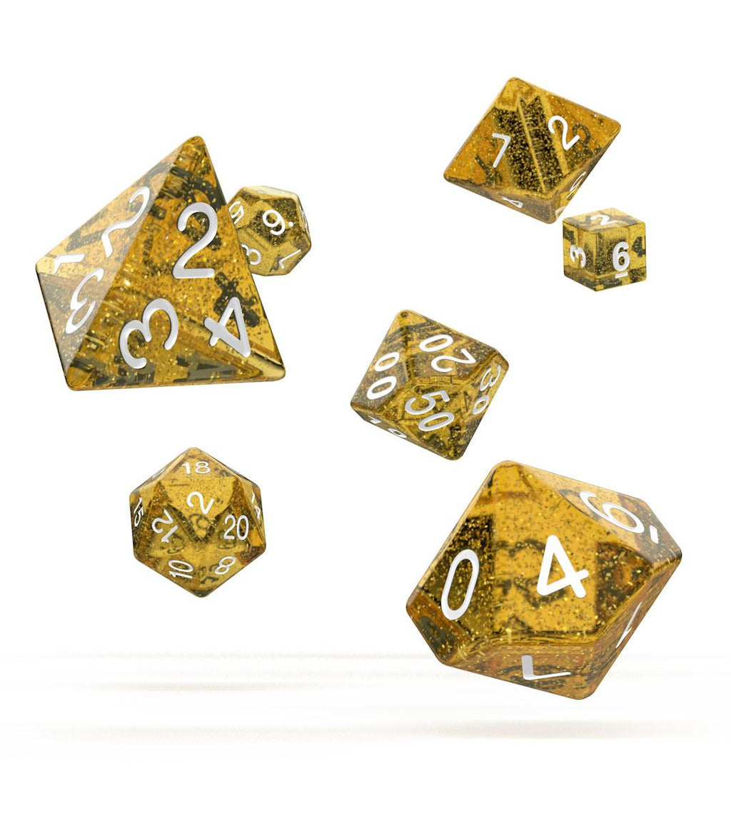 Oakie Doakie Dice RPG Set Speckled - Orange - Inspire Newquay