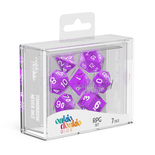 Oakie Doakie Dice RPG Set Translucent - Purple - Inspire Newquay