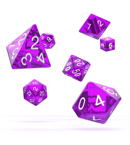 Oakie Doakie Dice RPG Set Translucent - Purple - Inspire Newquay