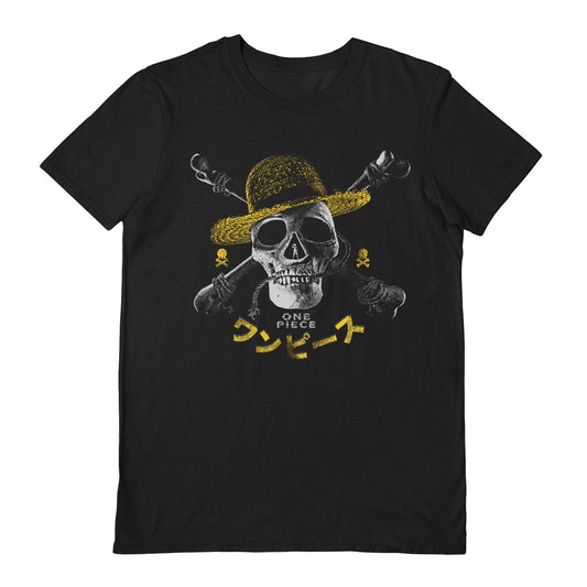 One Piece (Live Action Skull Hat) Black Unisex T-Shirt