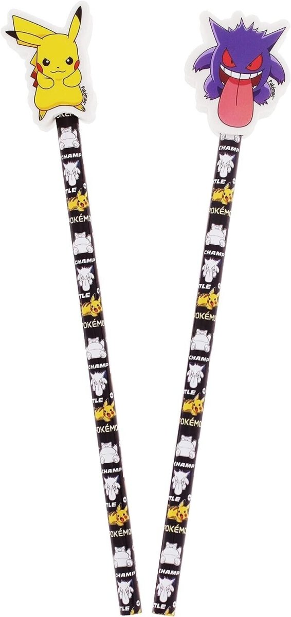 Pokemon Pencils with Eraser Toppers: Pack of 2 - Inspire Newquay