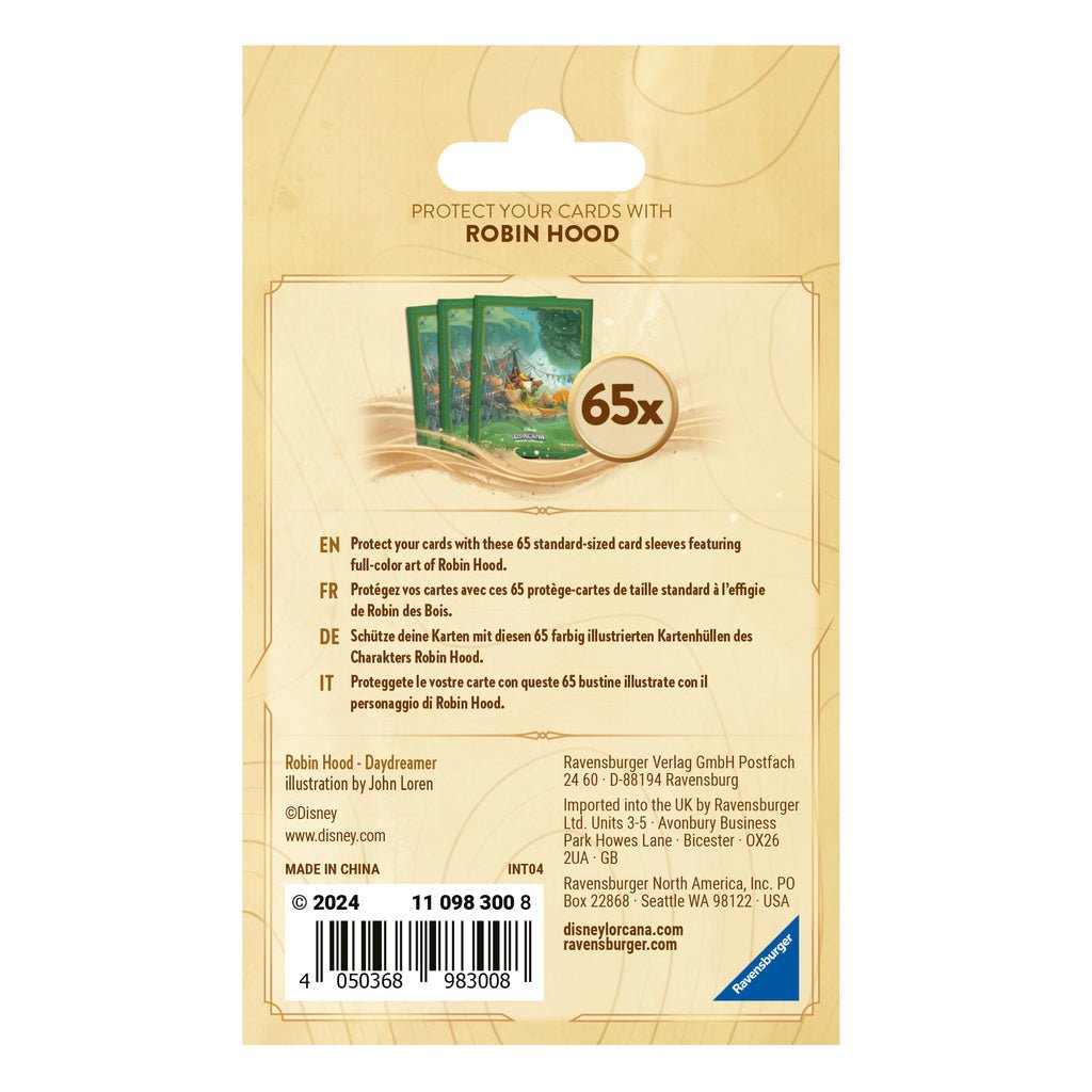 PRE ORDER Disney Lorcana Card Sleeve Robin Hood - Inspire Newquay