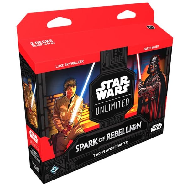 PRE ORDER Star Wars: Unlimited Spark of Rebellion Two-Player Starter (Luke Vs Vader) - Inspire Newquay