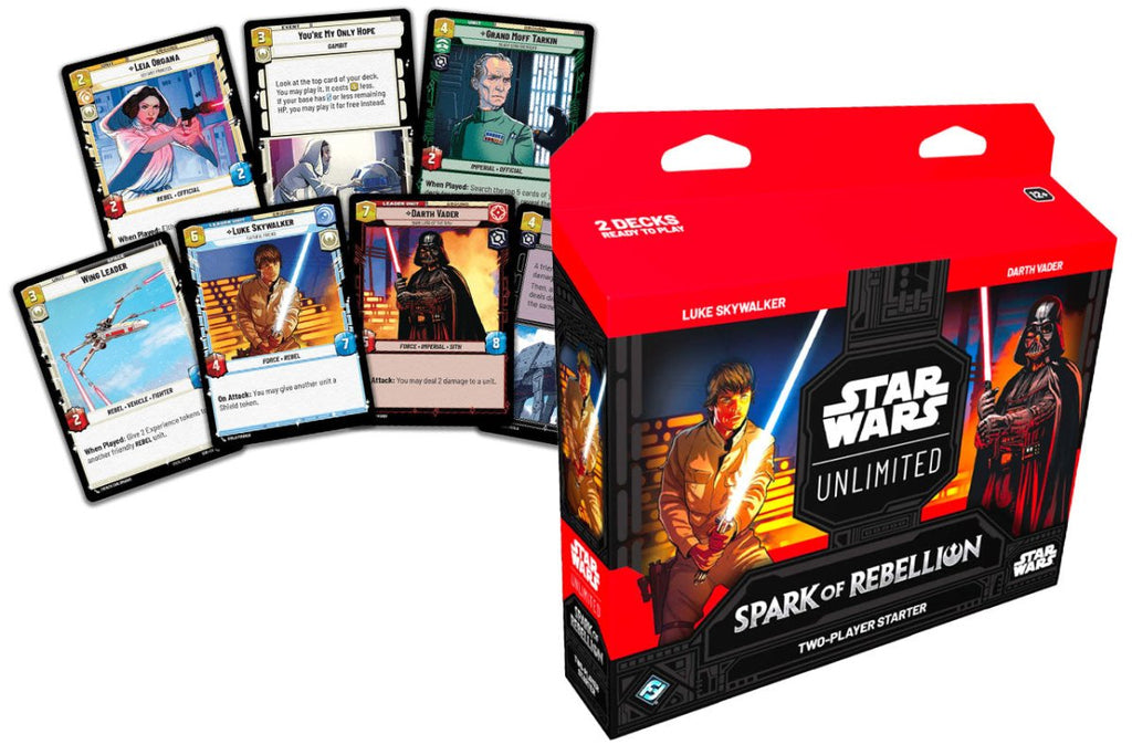 PRE ORDER Star Wars: Unlimited Spark of Rebellion Two-Player Starter (Luke Vs Vader) - Inspire Newquay