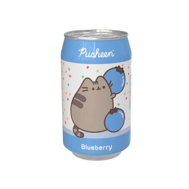 Pusheen Blueberry Flavour Soda Can 330ml - Inspire Newquay