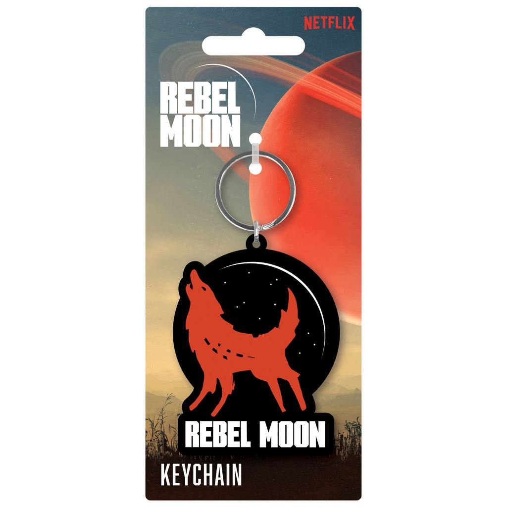 Rebel Moon (Howling Wolf) Pvc Keychain - Inspire Newquay