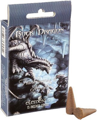 Rock Dragon Frankincense and Myrrh Incense Cones by Anne Stokes - Inspire Newquay