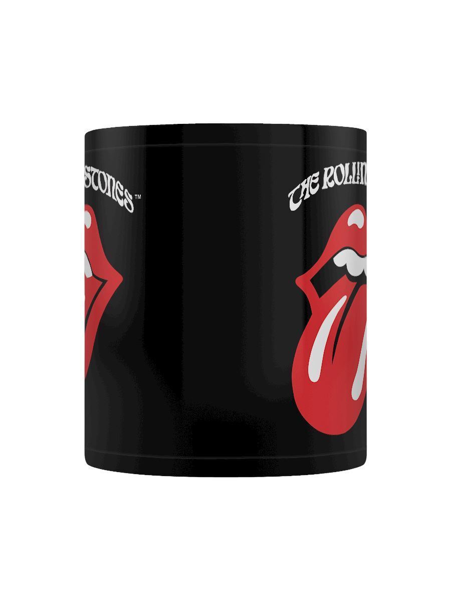 Rolling Stones Mug Retro Tongue Black - Inspire Newquay