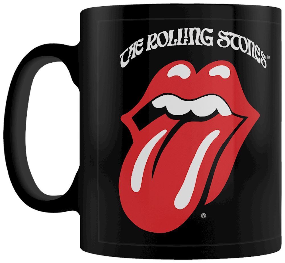 Rolling Stones Mug Retro Tongue Black - Inspire Newquay