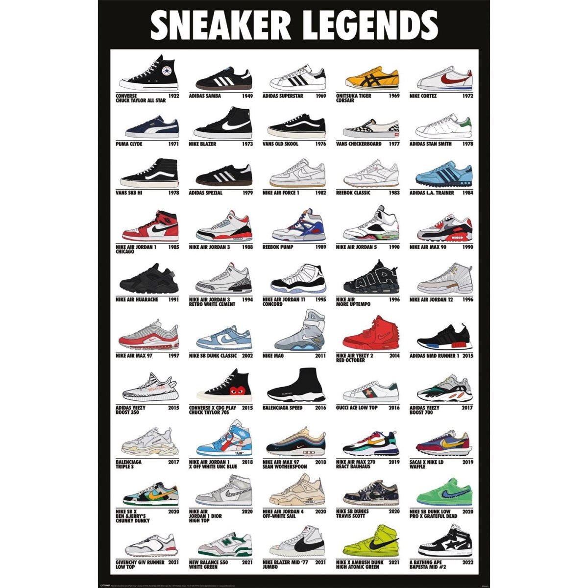 Sneaker Legends 61x91.5 cm 61x91.5 cm Maxi Poster - Inspire Newquay