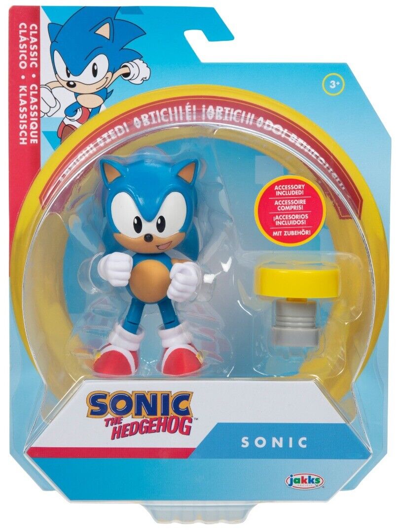 Sonic The Hedgehog 4 Inch Figure - Classic Sonic with Spring - Inspire Newquay