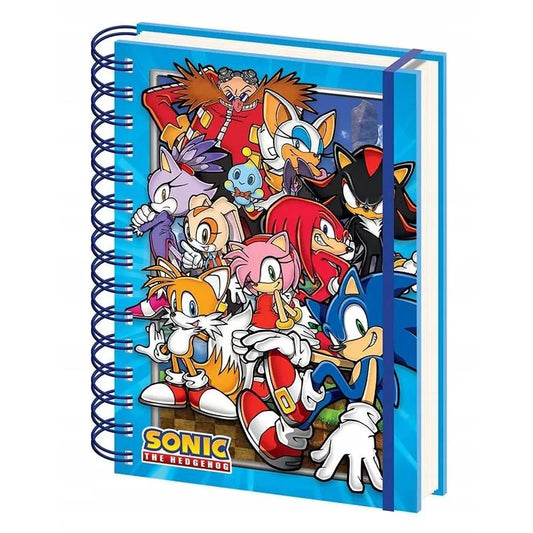 Sonic The Hedgehog (Green Hill Zone Gang) A5 Wiro Notebook - Inspire Newquay