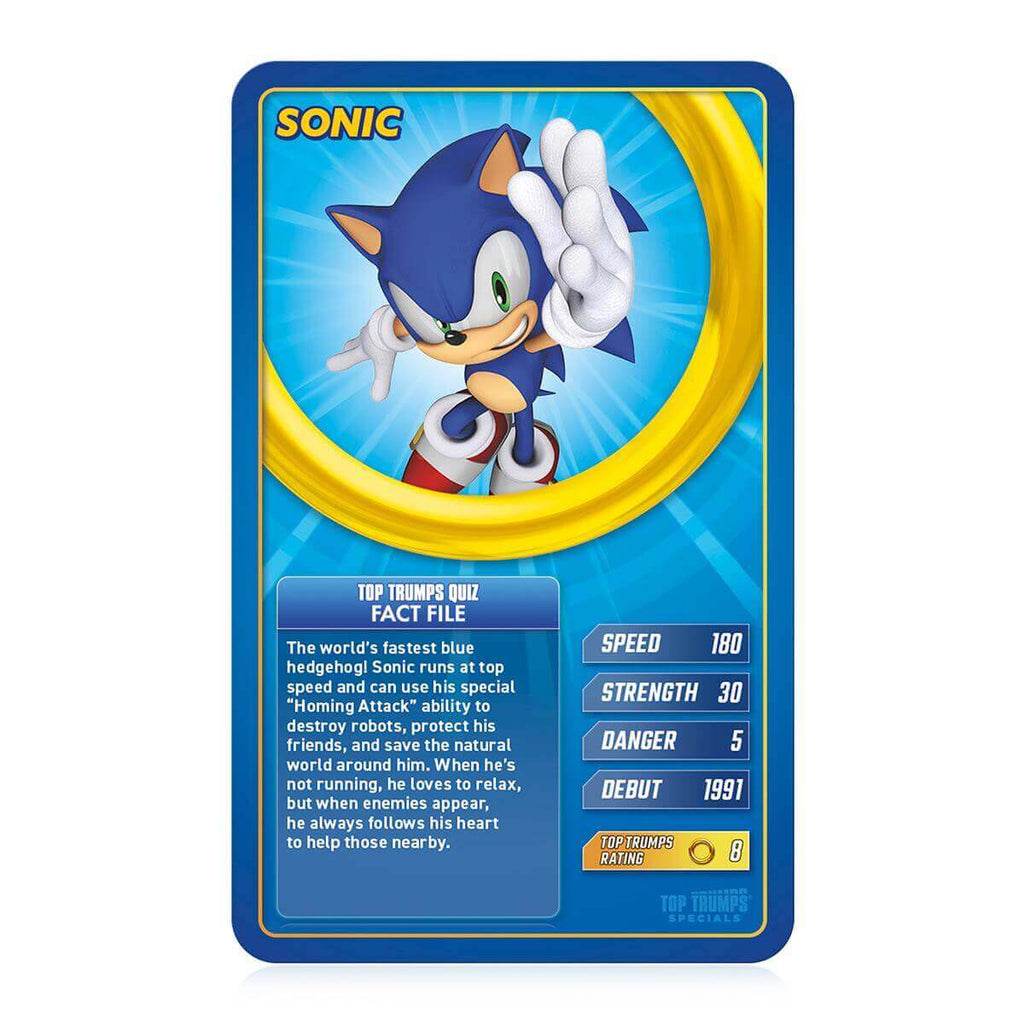 Sonic Top Trumps Card Game - Inspire Newquay