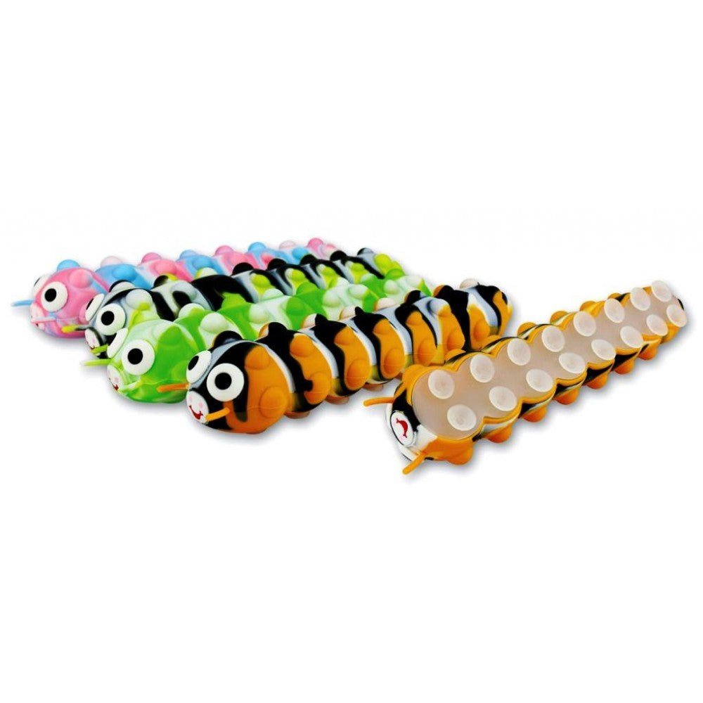 Squeezy Popper Caterpillar with Suction Cups - Large 22cm - Inspire Newquay