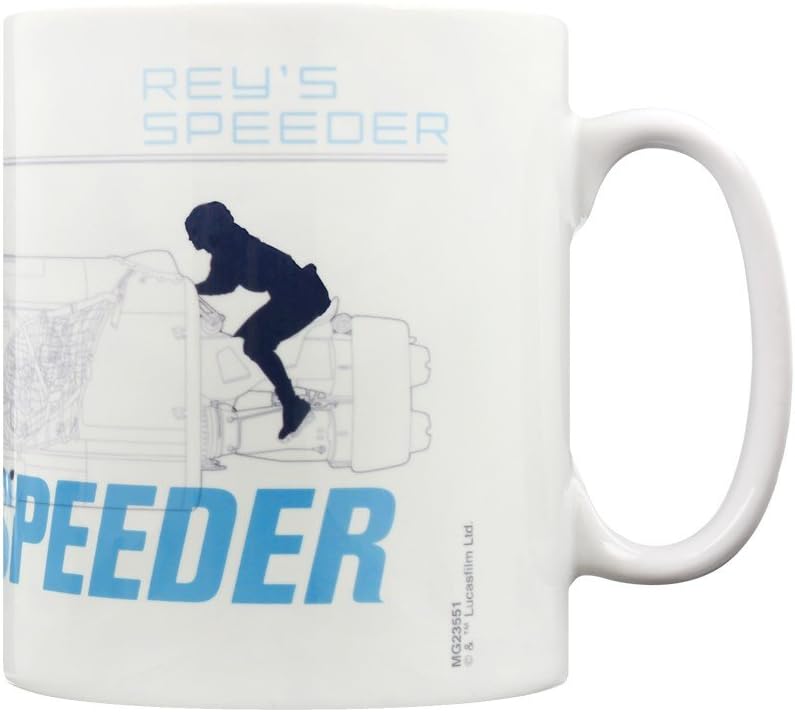 Star Wars The Force Awakens Reys Speeder Sketch Ceramic Mug - Inspire Newquay