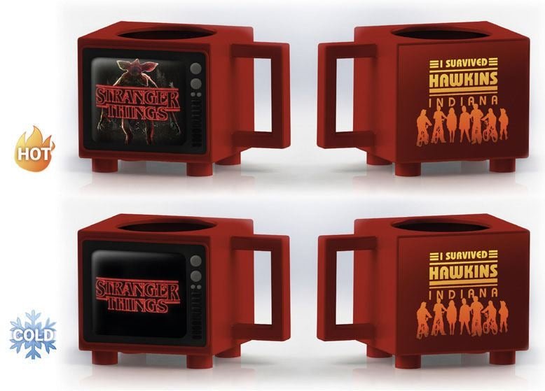 Stranger Things: Shaped Heat Change Mug: I Survived Hawkins Indiana - Inspire Newquay