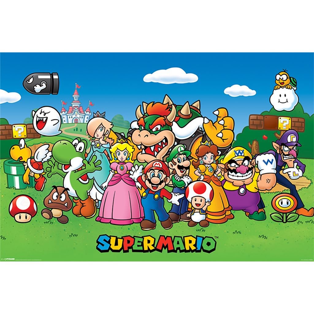 Super Mario Characters 61 X 91.5cm Maxi Poster - Inspire Newquay