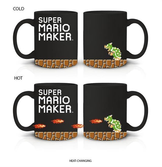 Super Mario Maker Bowser 20oz Heat Changing Ceramic Mug - Inspire Newquay