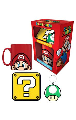 Super Mario (Mario) Mug Coaster Keychain Gift Set - Inspire Newquay