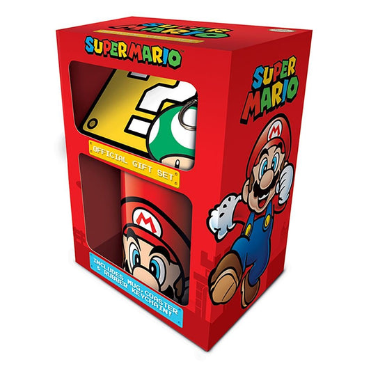 Super Mario (Mario) Mug Coaster Keychain Gift Set - Inspire Newquay