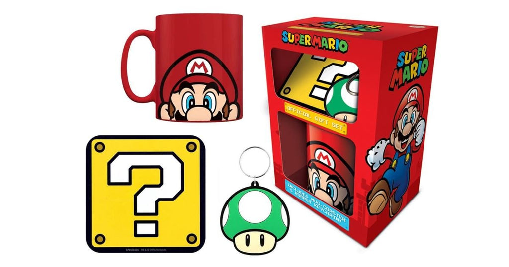 Super Mario (Mario) Mug Coaster Keychain Gift Set - Inspire Newquay