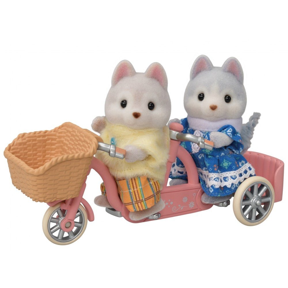 Sylvanian Families Tandem Cycling Set - Husky Sister & Brother - Inspire Newquay