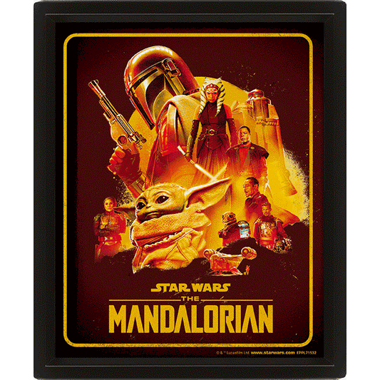 The Mandalorian (S2) 10 x 8" 3D Lenticular Poster (Framed) - Inspire Newquay