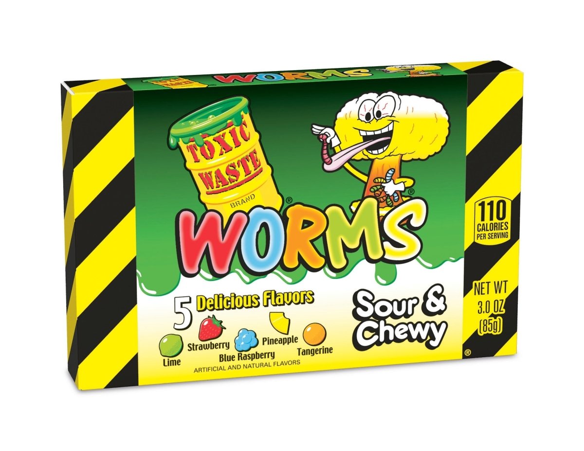 Toxic Waste Sour Worms 3 oz Box - Inspire Newquay