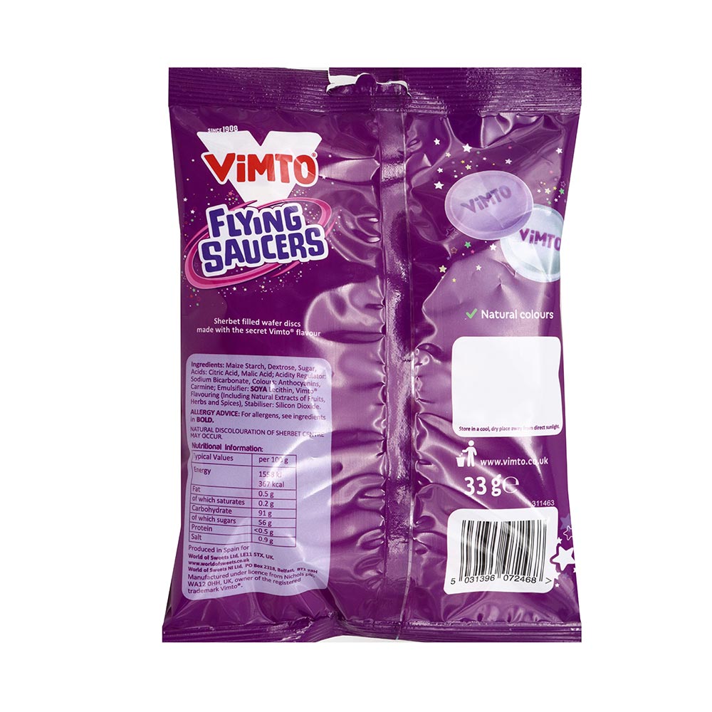 Vimto Flying Saucers 33g - Inspire Newquay